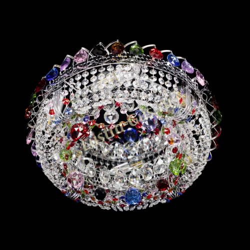 Люстра Снежинка разноцветная в Симферополе Гусь Хрустальный