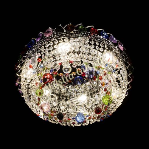 Люстра Снежинка разноцветная в Симферополе Гусь Хрустальный