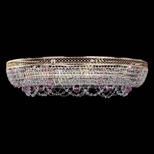 Люстра Снежинка Венеция №10 розовая в Симферополе Гусь Хрустальный