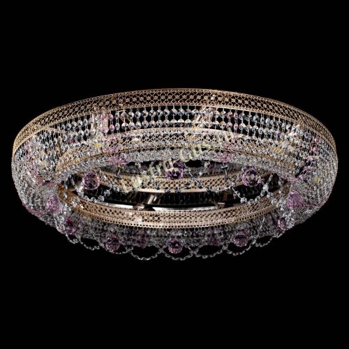 Люстра Снежинка Венеция №10 розовая в Симферополе Гусь Хрустальный