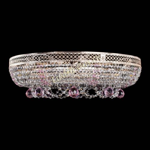 Люстра Снежинка Венеция №8 розовая в Симферополе Гусь Хрустальный