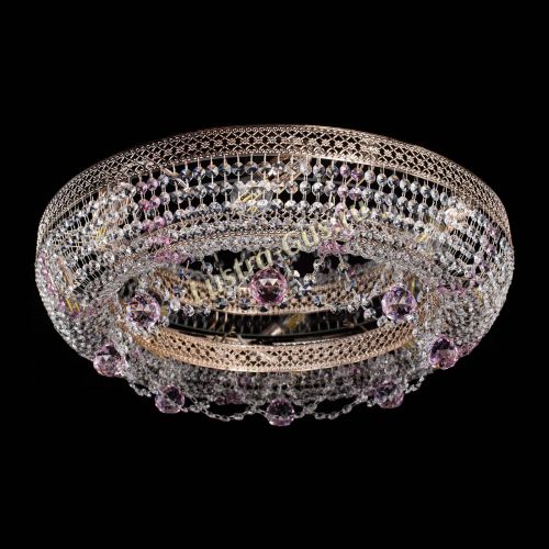 Люстра Снежинка Венеция №8 розовая в Симферополе Гусь Хрустальный