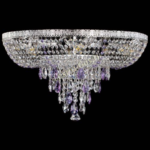 Люстра Токката Пирамида журавлик фиолетовая в Симферополе Гусь Хрустальный