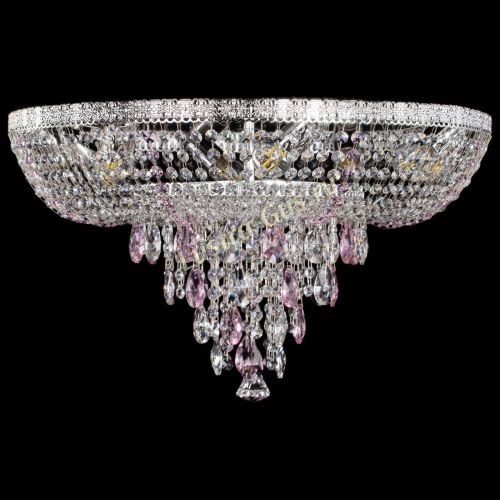 Люстра Токката Пирамида журавлик розовая в Симферополе Гусь Хрустальный