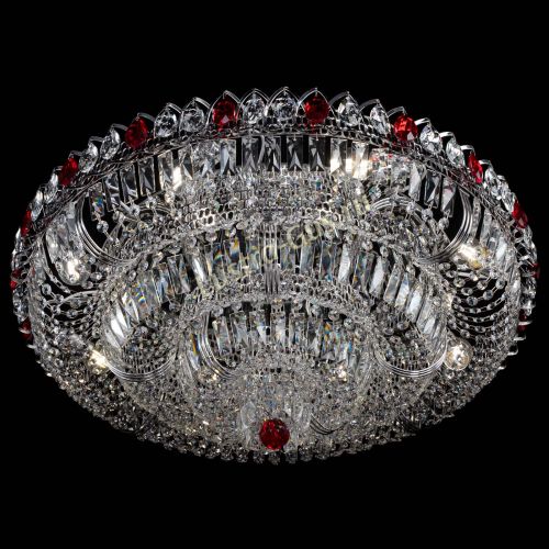 Люстра Тройное Кольцо пластинка красная в Симферополе Гусь Хрустальный