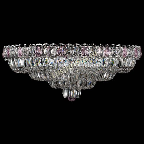 Люстра Тройное Кольцо пластинка розовая в Симферополе Гусь Хрустальный