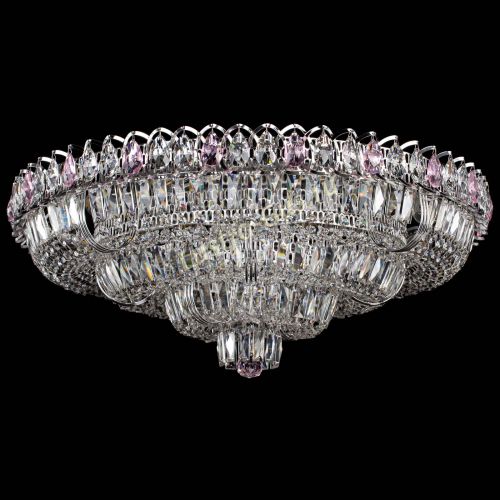 Люстра Тройное Кольцо пластинка розовая в Симферополе Гусь Хрустальный