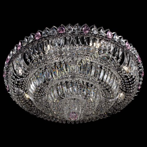 Люстра Тройное Кольцо пластинка розовая в Симферополе Гусь Хрустальный