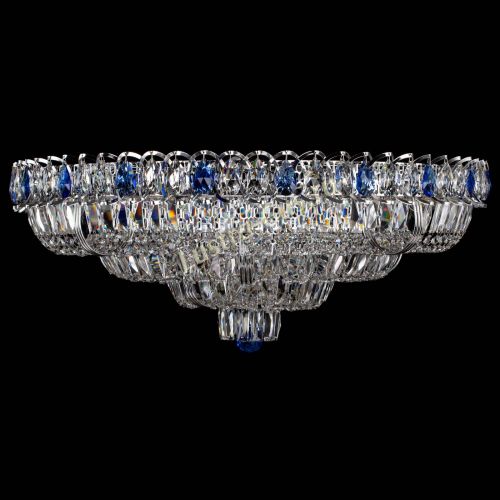 Люстра Тройное Кольцо пластинка синяя в Симферополе Гусь Хрустальный