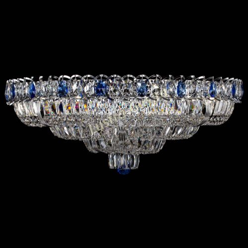 Люстра Тройное Кольцо пластинка синяя в Симферополе Гусь Хрустальный