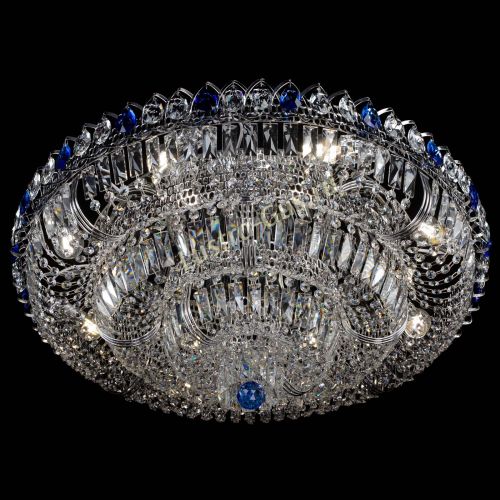 Люстра Тройное Кольцо пластинка синяя в Симферополе Гусь Хрустальный