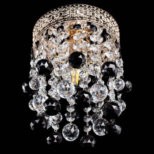 Люстра Венеция №1 шар черная в Симферополе Гусь Хрустальный