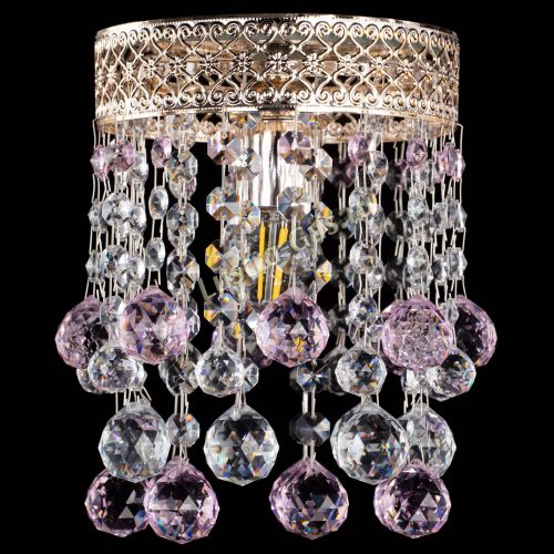 Люстра Венеция №1 шар розовая в Симферополе Гусь Хрустальный