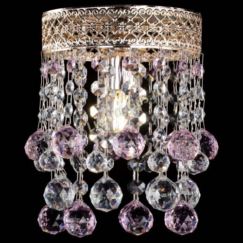 Люстра Венеция №1 шар розовая в Симферополе Гусь Хрустальный