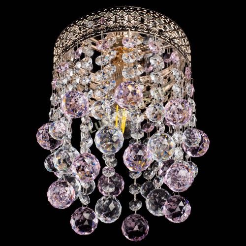 Люстра Венеция №1 шар розовая в Симферополе Гусь Хрустальный