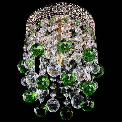 Люстра Венеция №1 шар зеленая в Симферополе Гусь Хрустальный