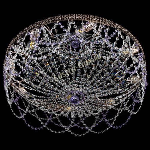 Люстра Венеция Ажур фиолетовая в Симферополе Гусь Хрустальный