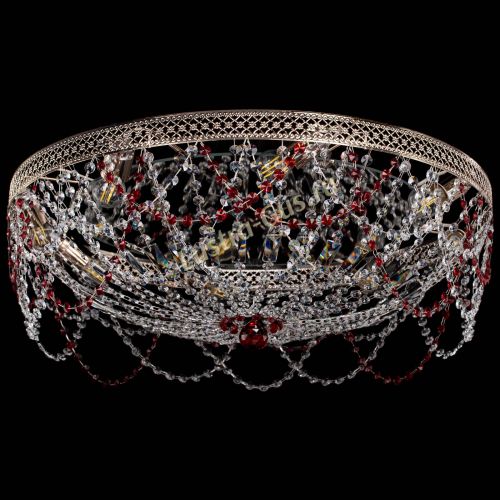 Люстра Венеция Ажур красная в Симферополе Гусь Хрустальный