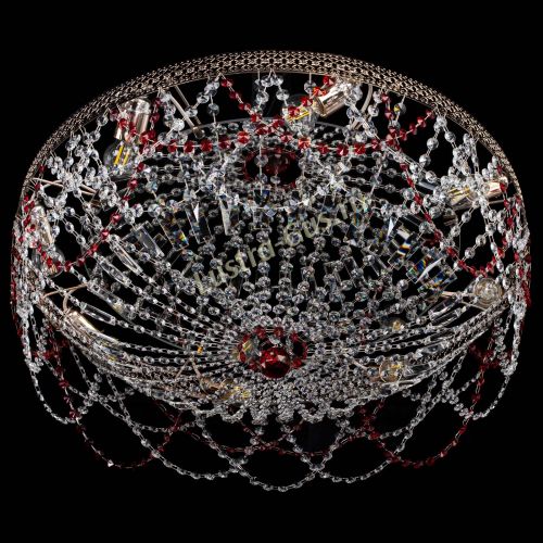 Люстра Венеция Ажур красная в Симферополе Гусь Хрустальный