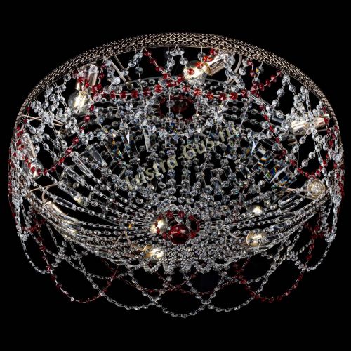 Люстра Венеция Ажур красная в Симферополе Гусь Хрустальный