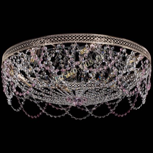 Люстра Венеция Ажур розовая в Симферополе Гусь Хрустальный