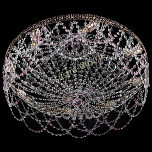 Люстра Венеция Ажур розовая в Симферополе Гусь Хрустальный