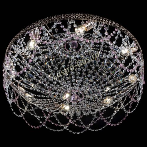 Люстра Венеция Ажур розовая в Симферополе Гусь Хрустальный