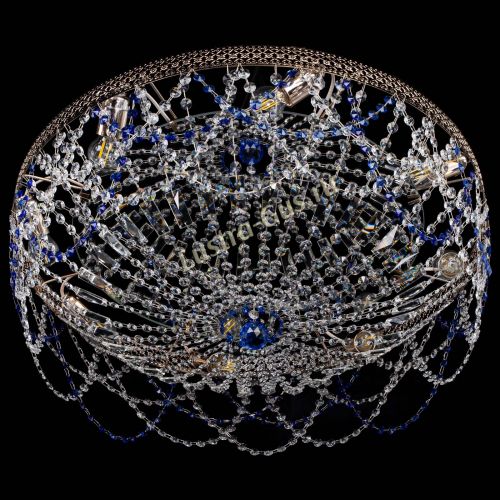 Люстра Венеция Ажур синяя в Симферополе Гусь Хрустальный