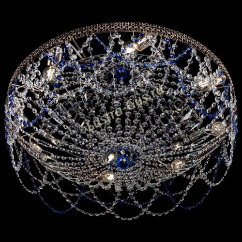 Люстра Венеция Ажур синяя в Симферополе Гусь Хрустальный