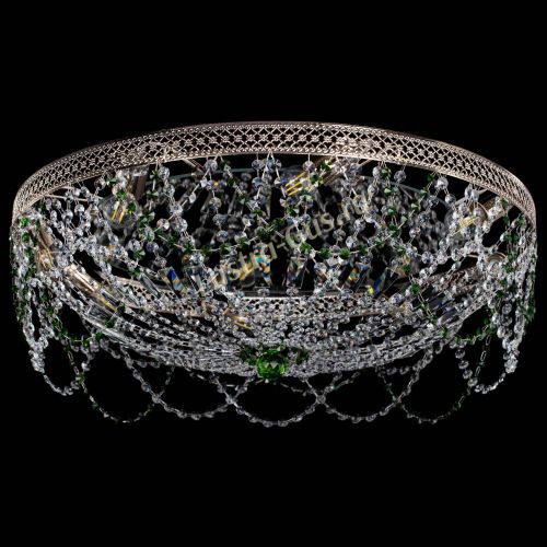 Люстра Венеция Ажур зеленая в Симферополе Гусь Хрустальный