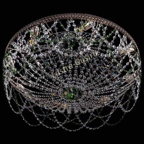 Люстра Венеция Ажур зеленая в Симферополе Гусь Хрустальный