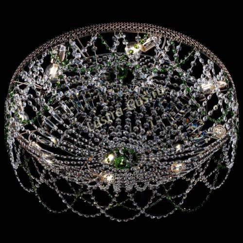 Люстра Венеция Ажур зеленая в Симферополе Гусь Хрустальный