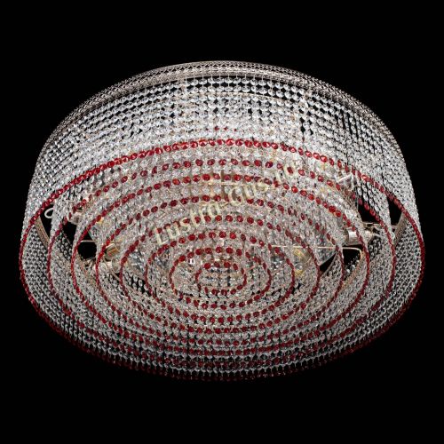 Люстра Венеция Капель №10 оптикон красная в Симферополе Гусь Хрустальный