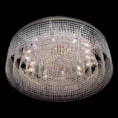 Люстра Венеция Капель №10 оптикон розовая в Симферополе Гусь Хрустальный