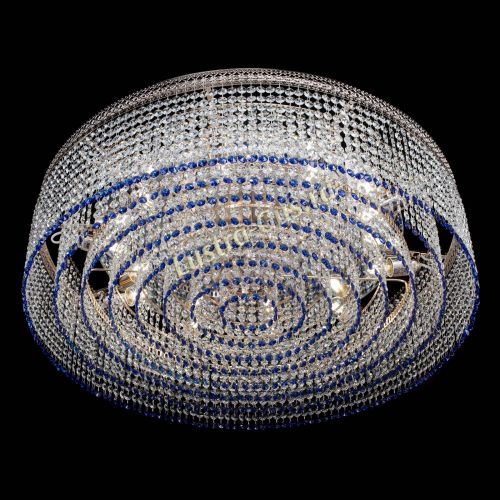Люстра Венеция Капель №10 оптикон синяя в Симферополе Гусь Хрустальный