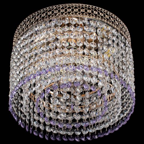 Люстра Венеция Капель №2 фиолетовая в Симферополе Гусь Хрустальный