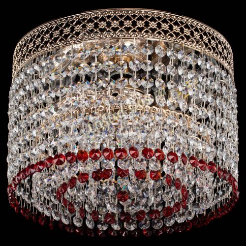 Люстра Венеция Капель №2 красная в Симферополе Гусь Хрустальный