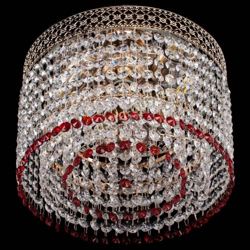 Люстра Венеция Капель №2 красная в Симферополе Гусь Хрустальный
