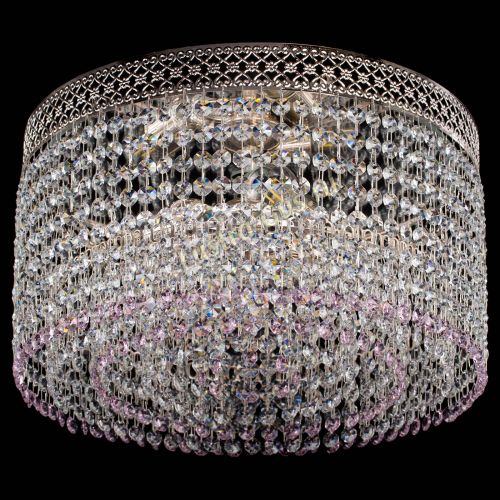 Люстра Венеция Капель №3 розовая в Симферополе Гусь Хрустальный