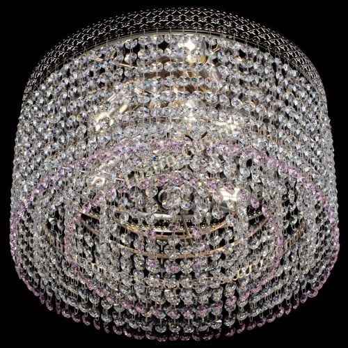 Люстра Венеция Капель №3 розовая в Симферополе Гусь Хрустальный