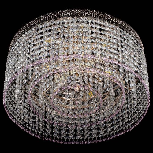 Люстра Венеция Капель №5 розовая в Симферополе Гусь Хрустальный