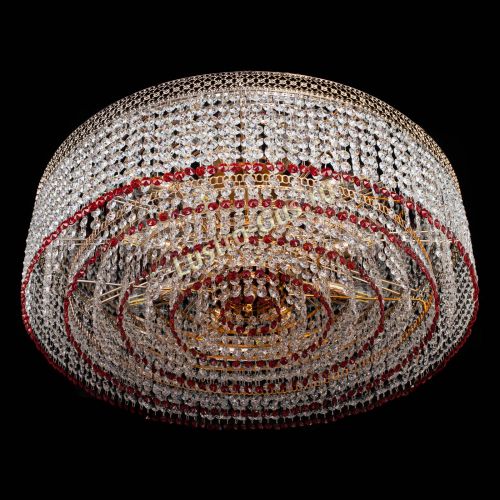 Люстра Венеция Капель №8 оптикон красная в Симферополе Гусь Хрустальный