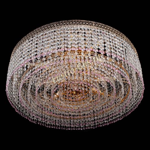 Люстра Венеция Капель №8 оптикон розовая в Симферополе Гусь Хрустальный
