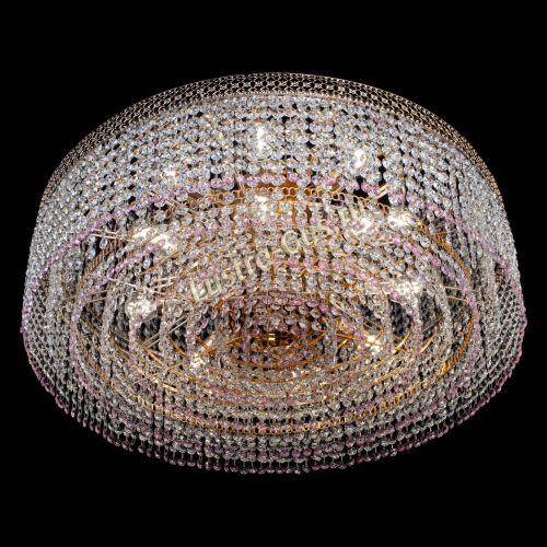 Люстра Венеция Капель №8 оптикон розовая в Симферополе Гусь Хрустальный