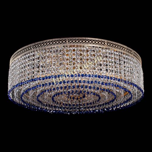 Люстра Венеция Капель №8 оптикон синяя в Симферополе Гусь Хрустальный