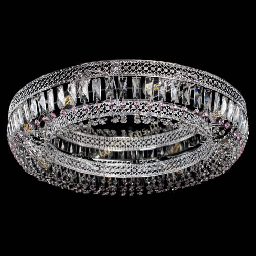 Люстра Венеция Кольцо №8 пластинка розовая в Симферополе Гусь Хрустальный