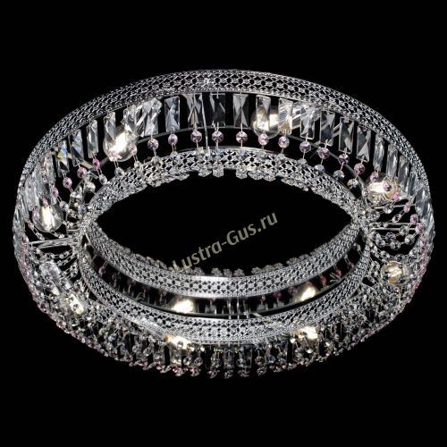 Люстра Венеция Кольцо №8 пластинка розовая в Симферополе Гусь Хрустальный