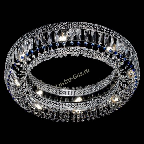 Люстра Венеция Кольцо №8 пластинка синяя в Симферополе Гусь Хрустальный