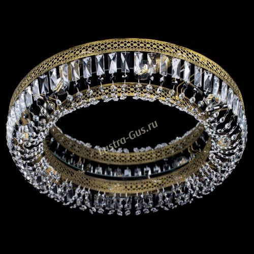 Люстра Венеция Кольцо №8 пластинка под бронзу Черная в Симферополе Гусь Хрустальный