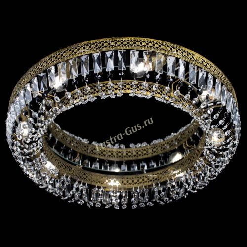 Люстра Венеция Кольцо №8 пластинка под бронзу Черная в Симферополе Гусь Хрустальный